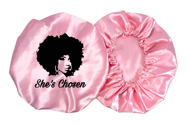 Hot Pink “She’s Chosen” Bonnet(ADJUSTABLE)