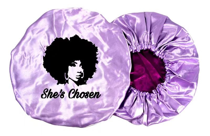 Acrea’s Purple “She’s Chosen” Bonnet(ADJUSTABLE)